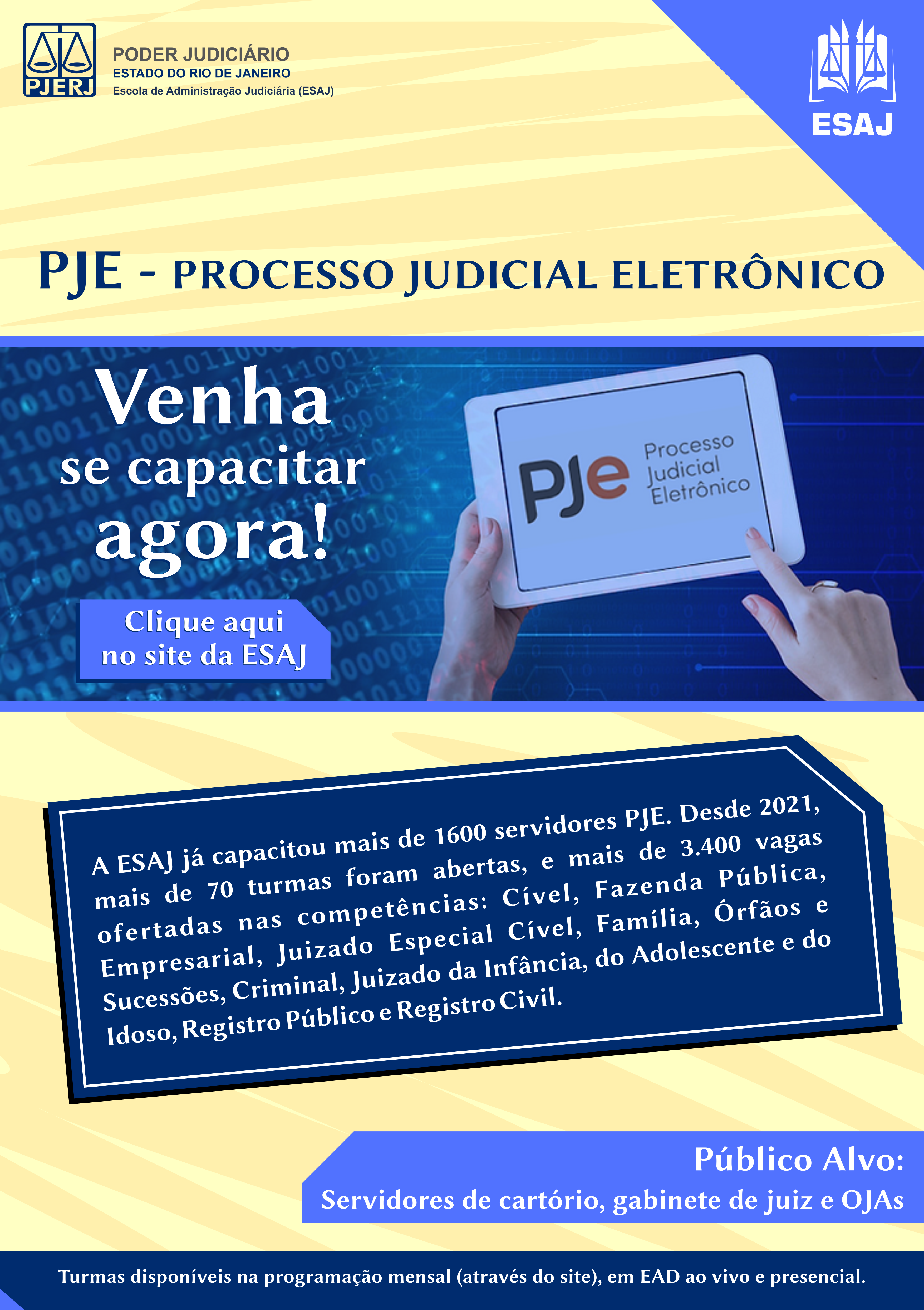 Cartaz PJE - Processo Judicial Eletrônico